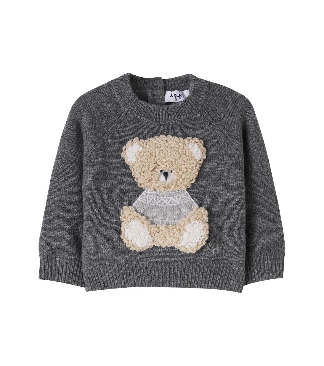 Il Gufo - Baby embroidered virgin wool sweater