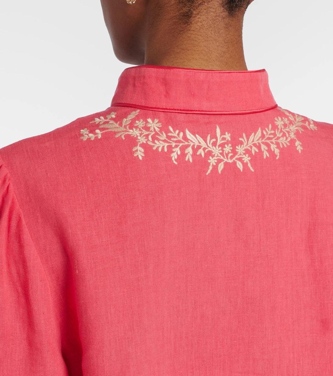 Valentino - Embroidered linen shirt