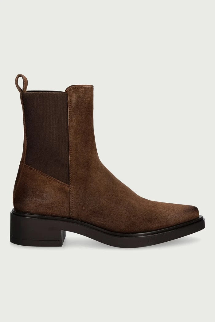 Vintage Suede kadın süet Chelsea botlar