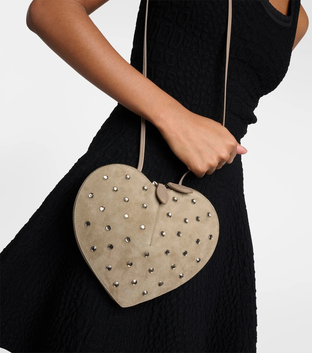 Alaïa - Le Cœur studded suede shoulder bag
