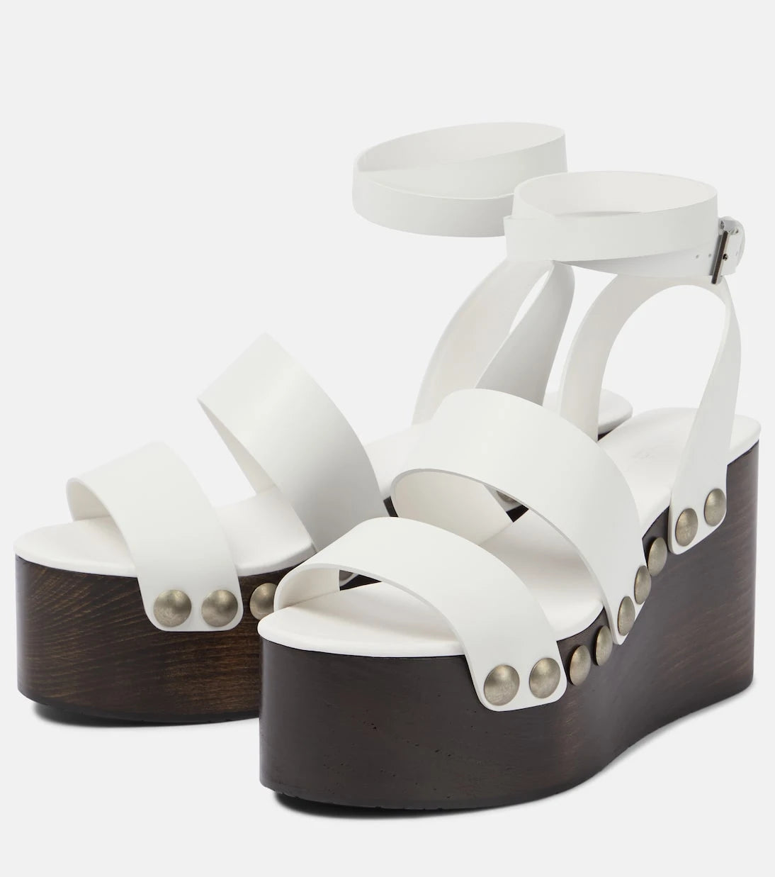 Alaïa - Leather wedge sandals