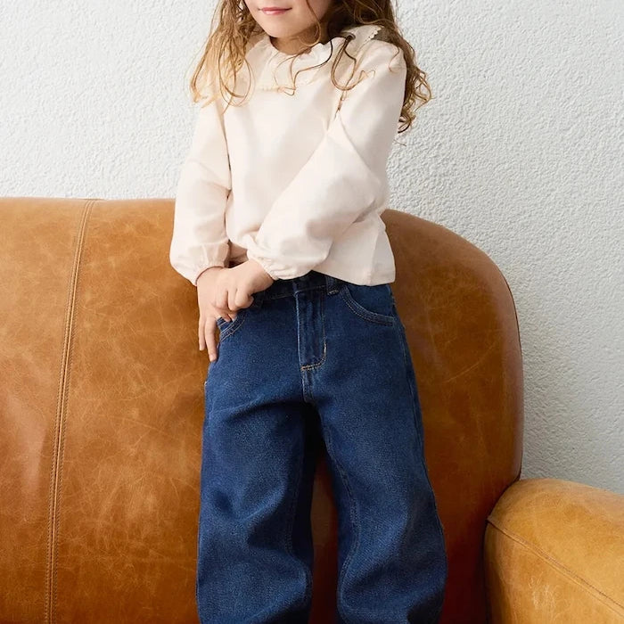 Çocuklar için wide leg kot pantolon