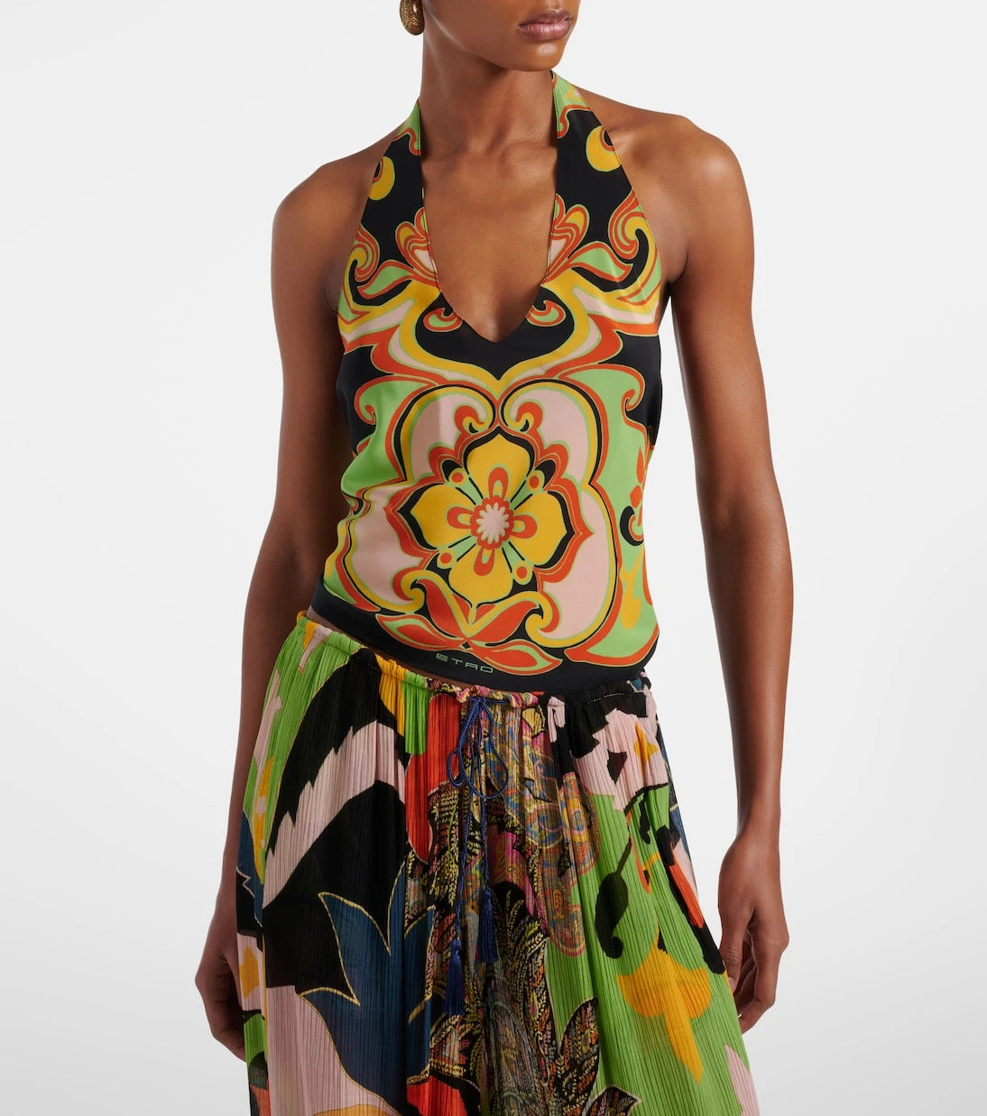 Etro - Floral silk top
