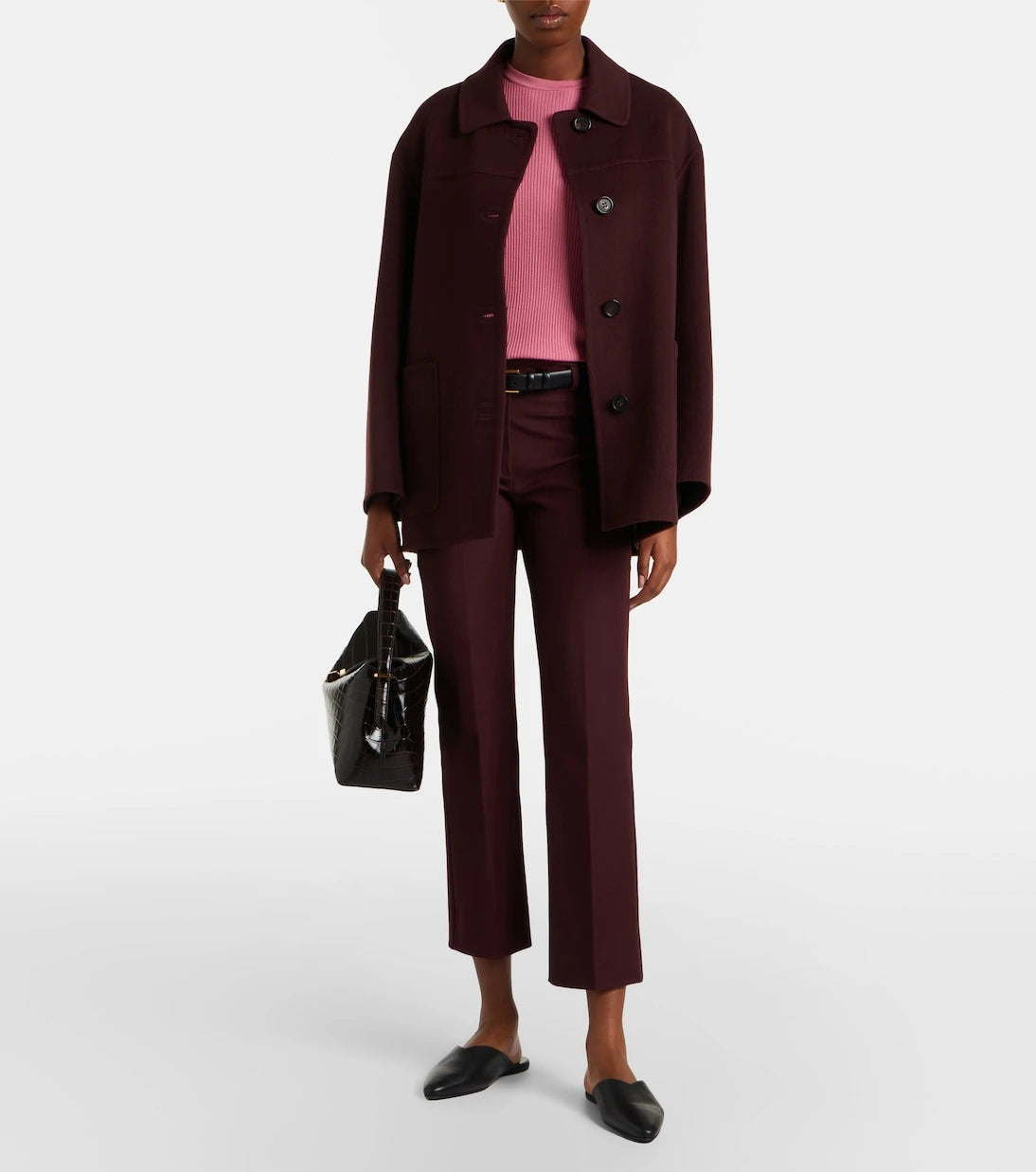 'S Max Mara - Cotton-blend cropped straight pants