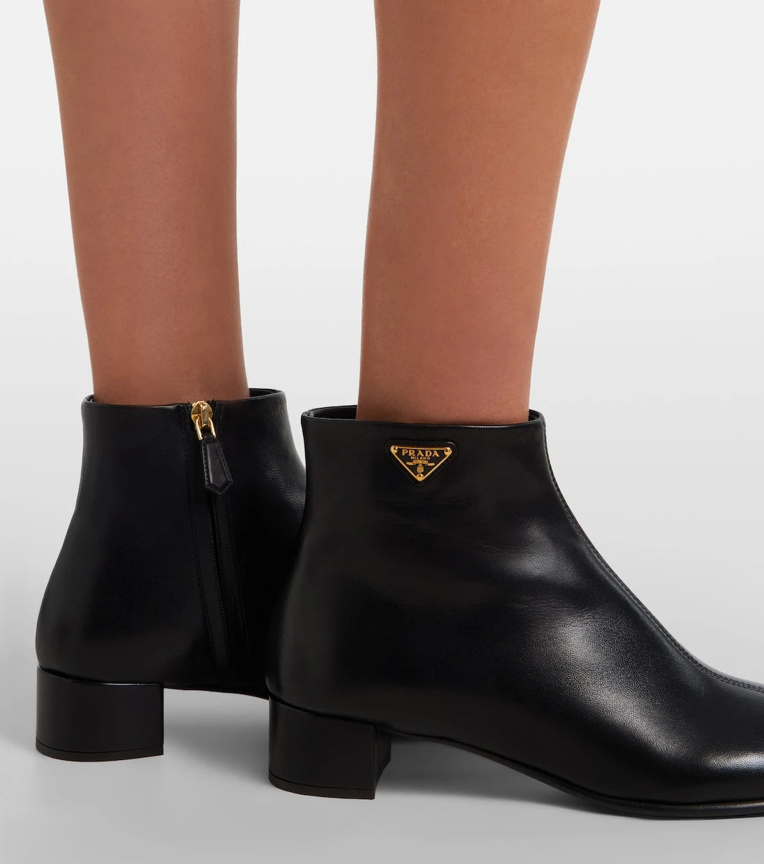 Prada - Leather ankle boots