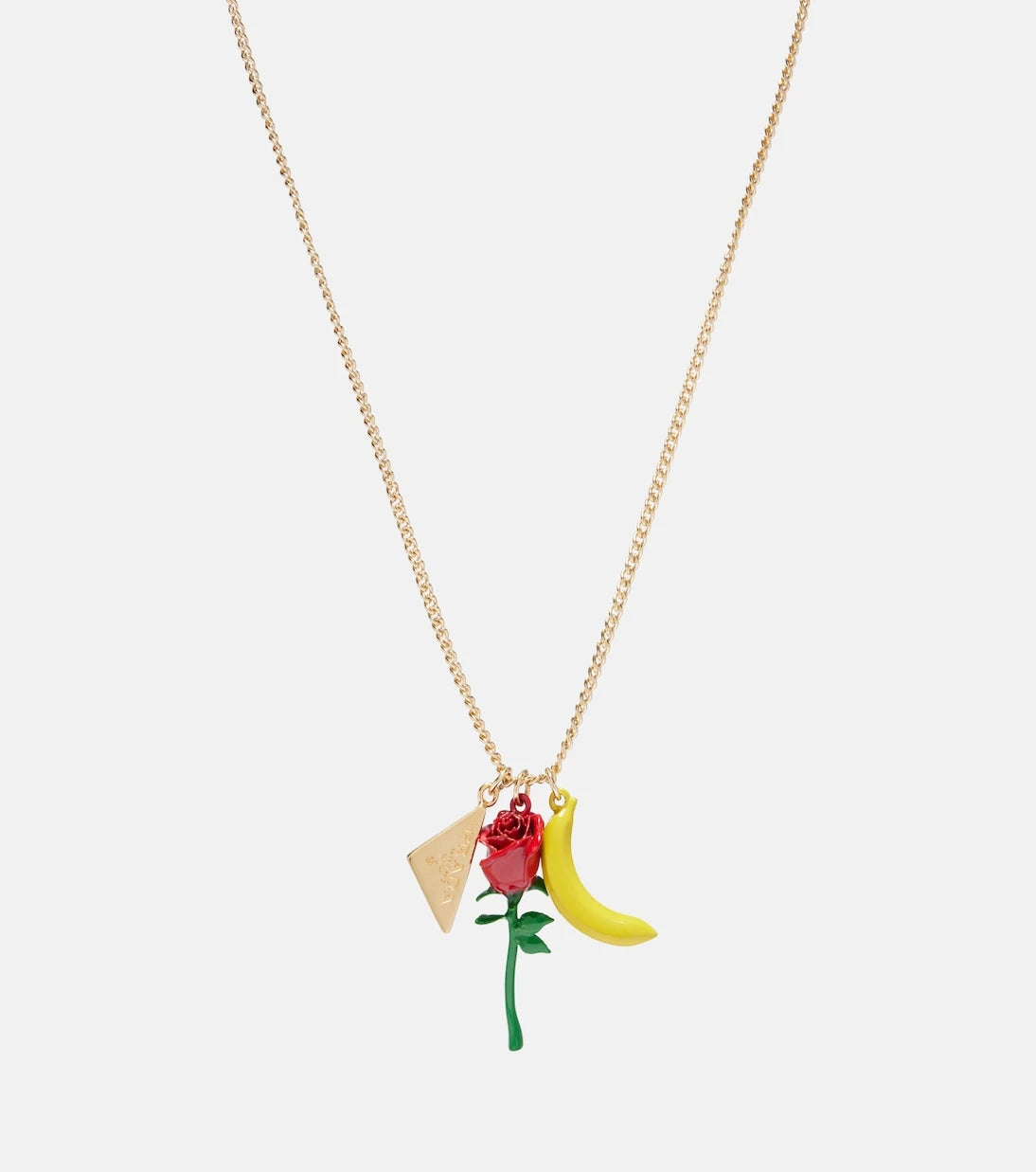 Prada - Logo pendant necklace