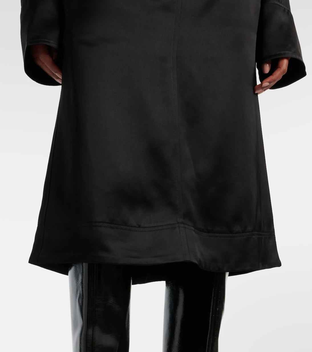 Toteme - Paneled satin midi skirt