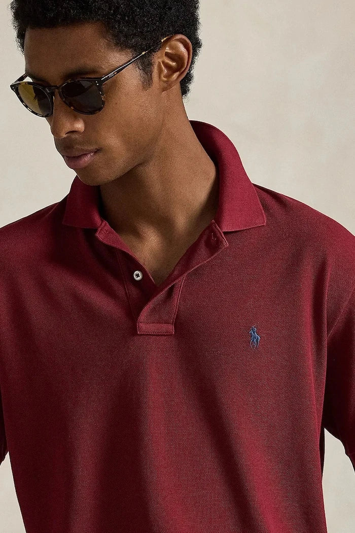 Памучна тениска с яка Polo Ralph Lauren