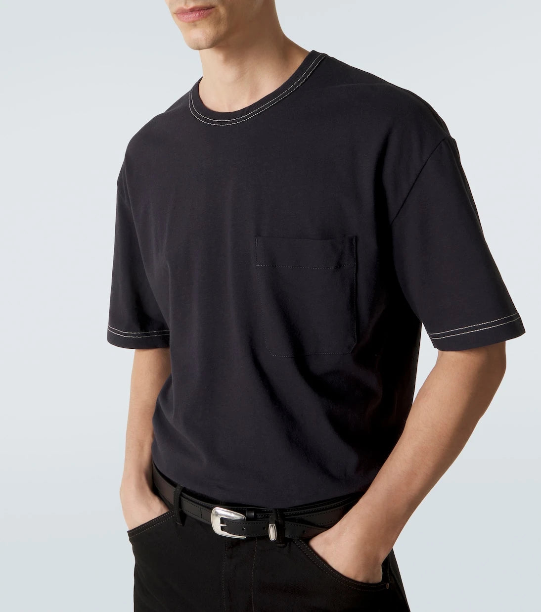 Lemaire - Cotton and linen T-shirt