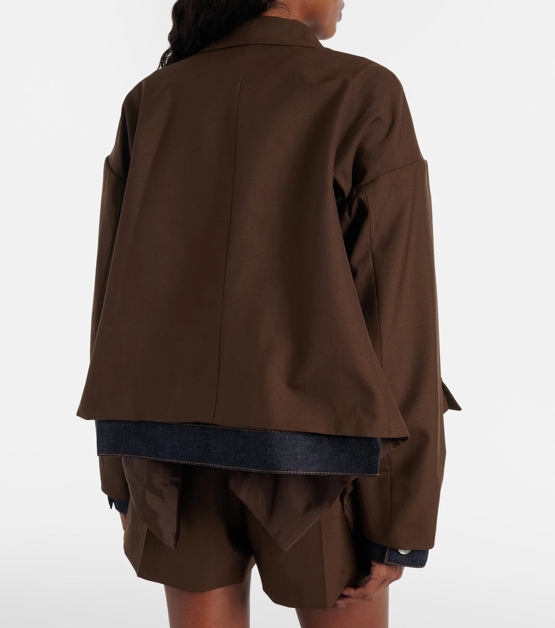 Sacai - Denim-trimmed jacket
