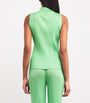 Pleats Please Issey Miyake Green New Colorful Basics 4 Sleeveless Top