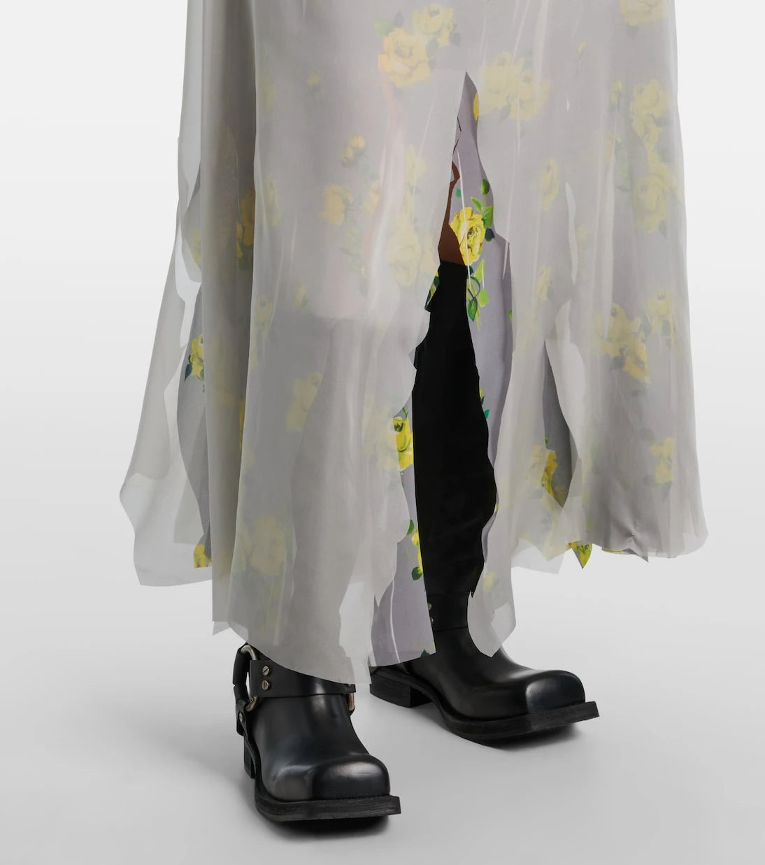 Acne Studios - Katmanlı eskitilmiş polo elbise