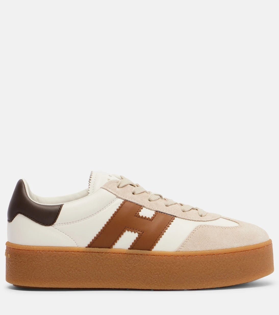 Hogan - H681 leather and suede platform sneakers