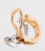 CHANEL White Gold, Beige Gold and Diamond Coco Crush Single Clip Earring