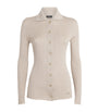 Kiton Beige Wool-Blend Shimmer Cardigan