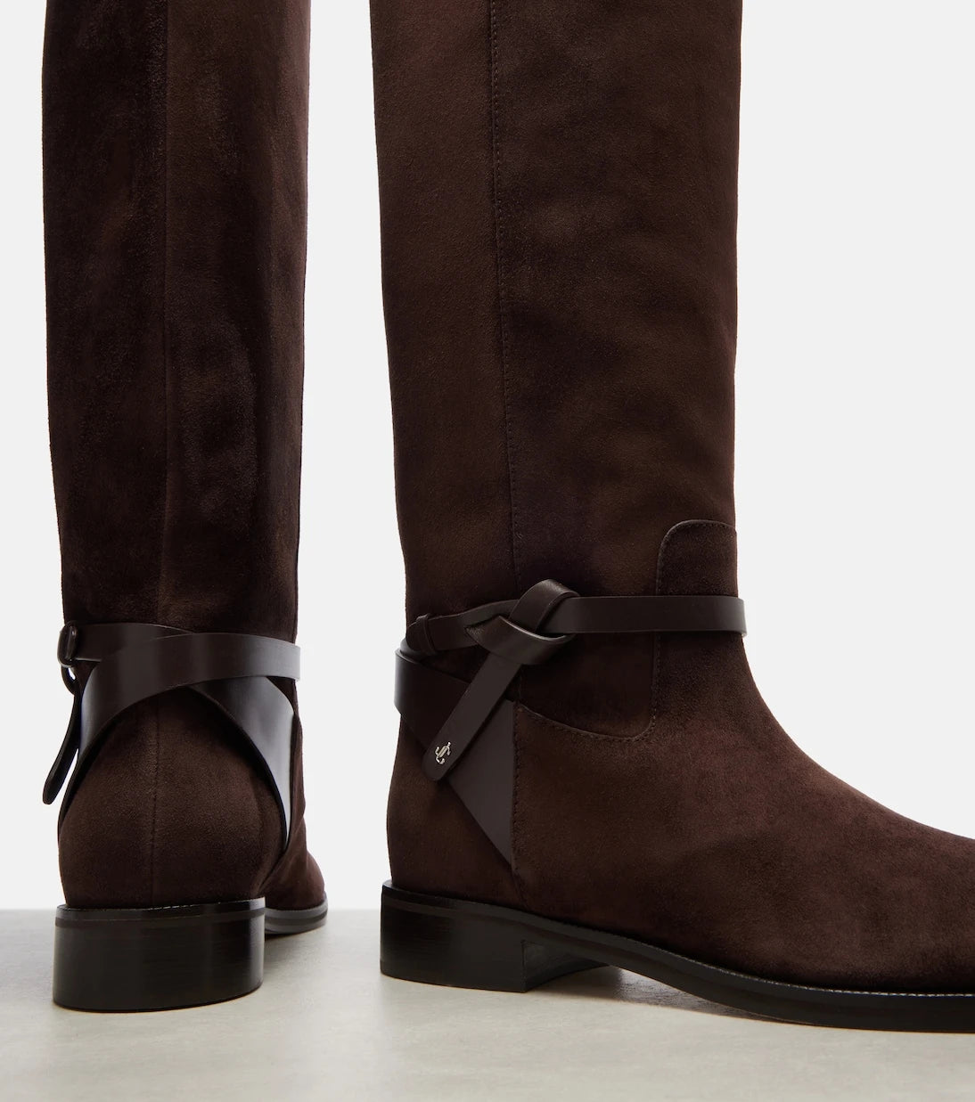 Jimmy Choo - Lawton knotted suede knee-high boots