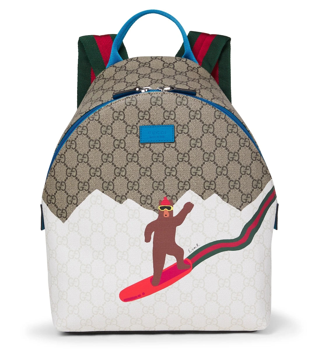 Gucci Kids - حقيبة ظهر من قماش كانفاس GG Supreme بتوقيع يوان روبرتس