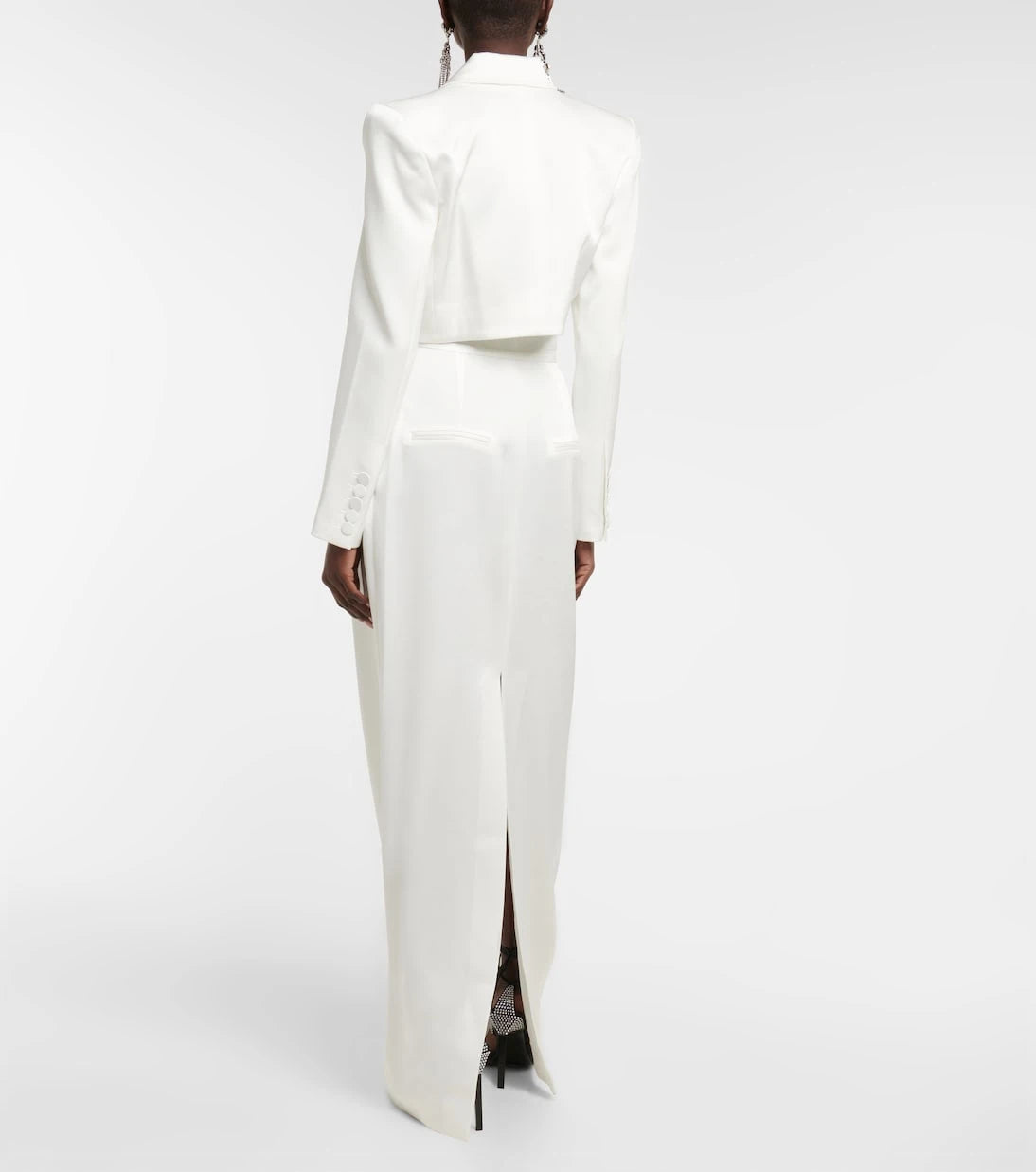 Alex Perry - Parker cropped satin crêpe blazer