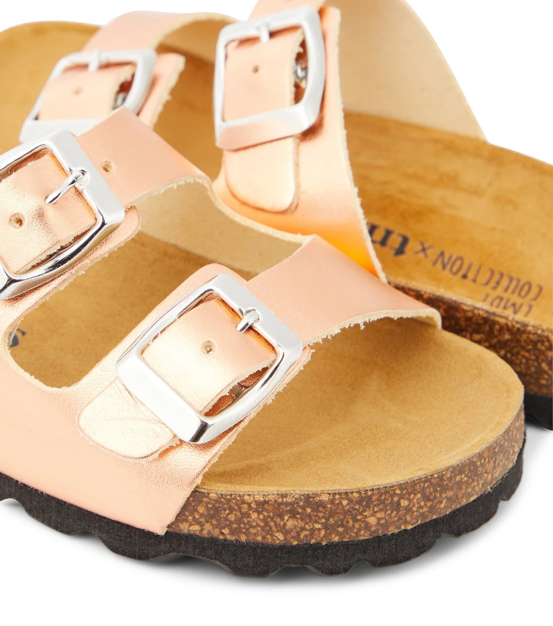 The New Society - Metallic leather sandals