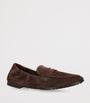 Brown Suede Ballet Loafers