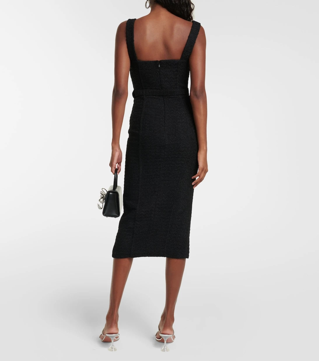Self-Portrait - Bouclé midi dress