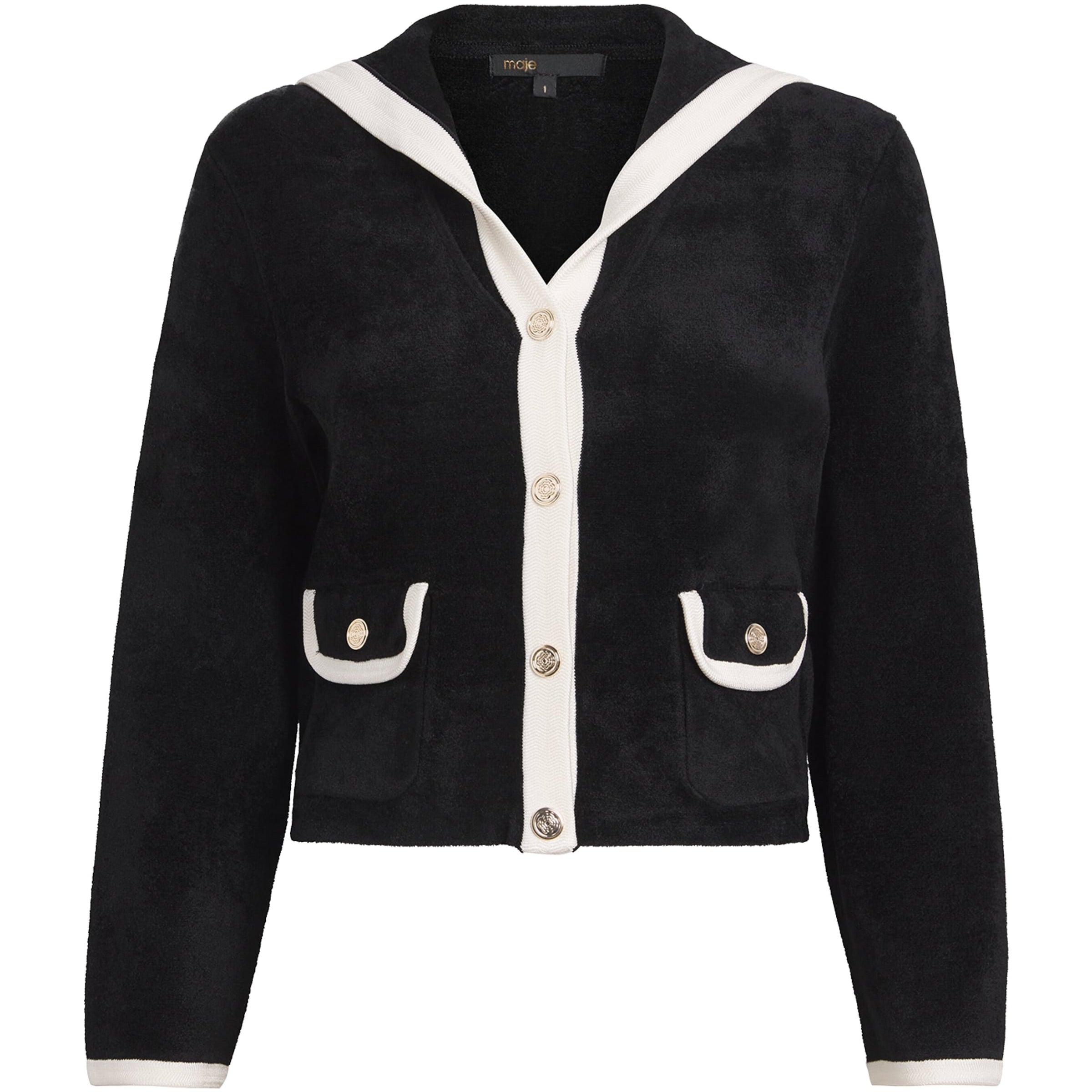 Black Terry Cardigan