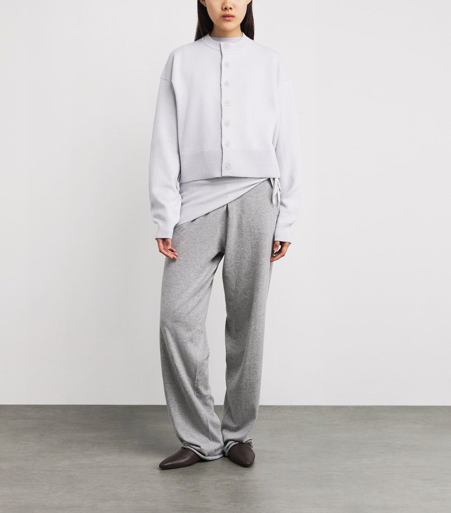 extreme cashmere Blue Cashmere-Blend No.35 Bandana Triangle Neck Scarf