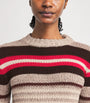 Red Virgin Wool Striped Sweater