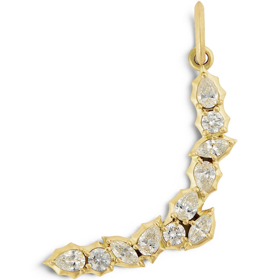 Jade Trau Yellow Gold and Diamond Posey Charm