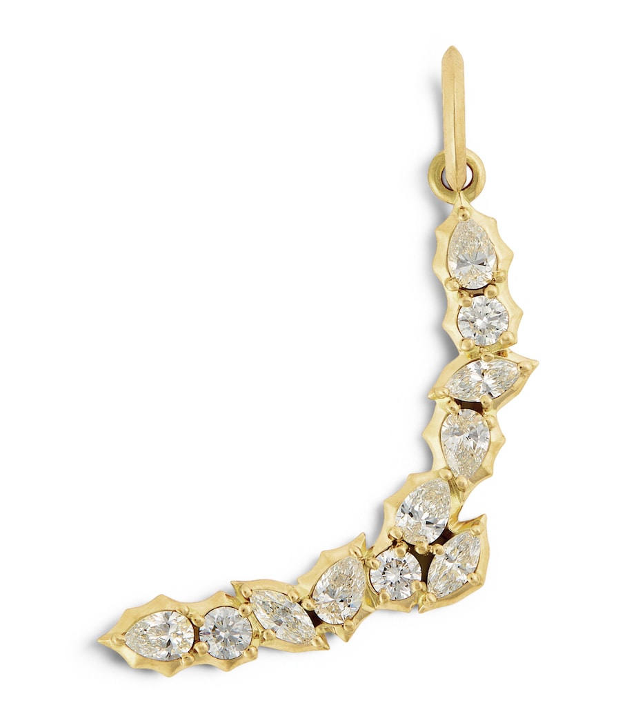 Jade Trau Yellow Gold and Diamond Posey Charm