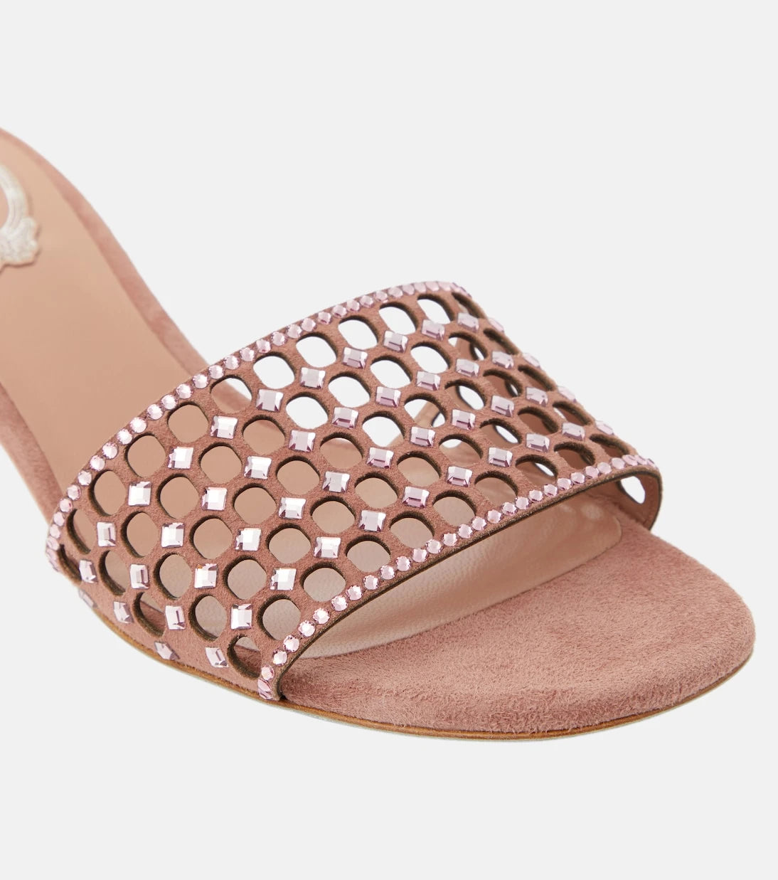 Rene Caovilla - Embellished suede mules
