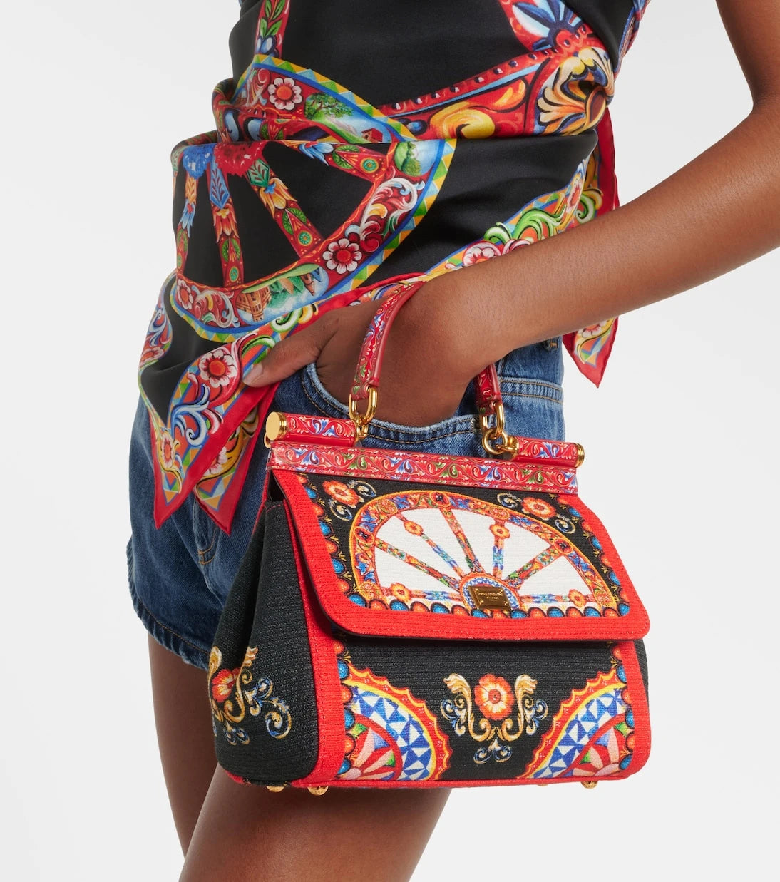 Dolce&Gabbana - Sicily Medium printed top-handle bag