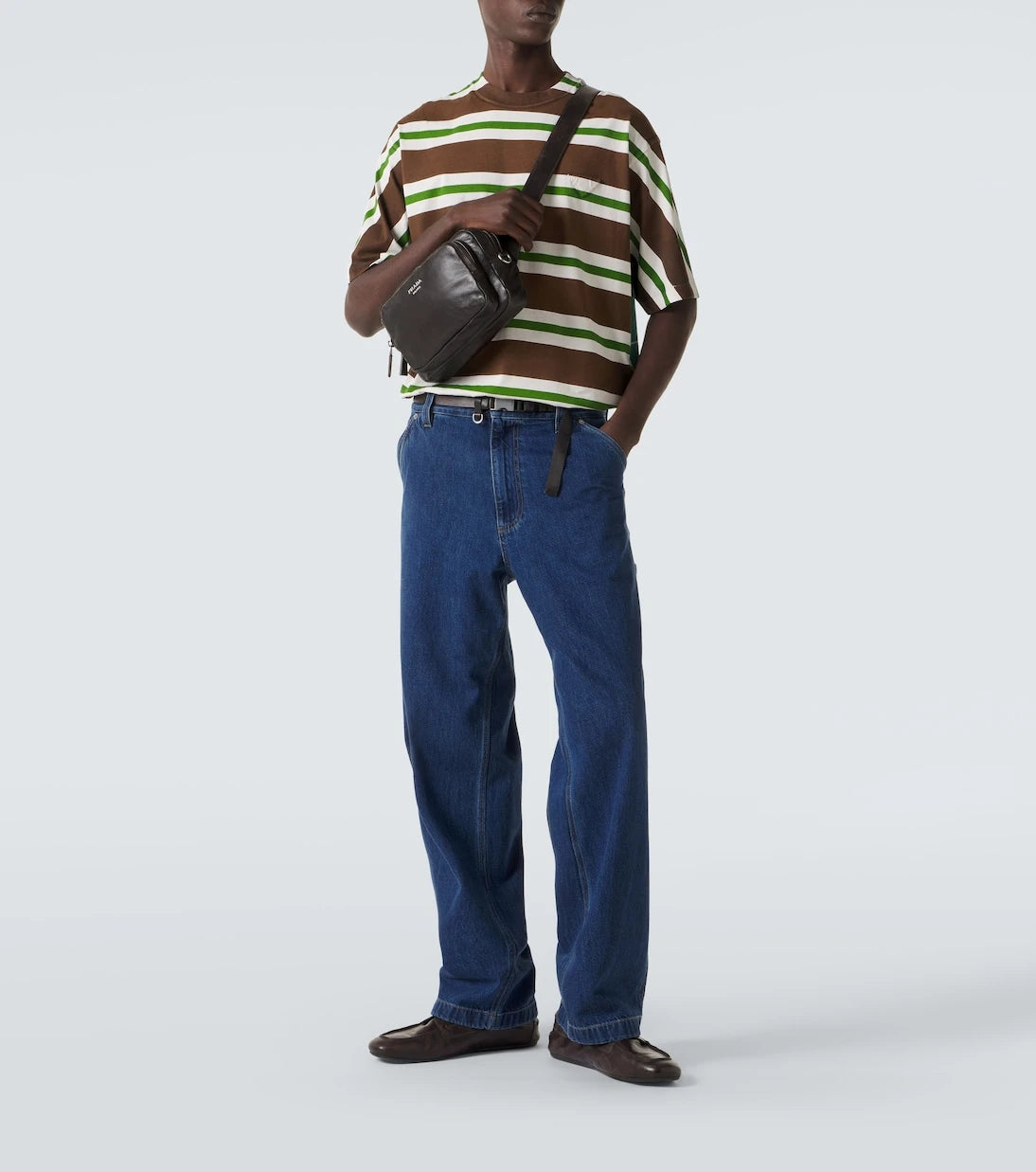 Prada - Striped cotton jersey T-shirt