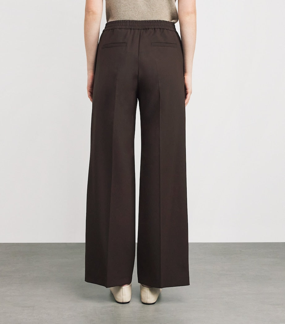 Brown Wide-Leg Trousers