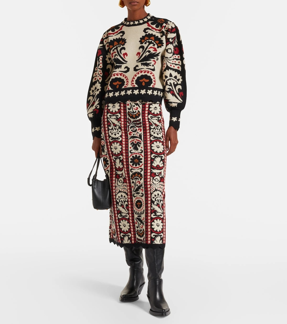 Farm Rio - Tapestry Stripes jacquard sweater