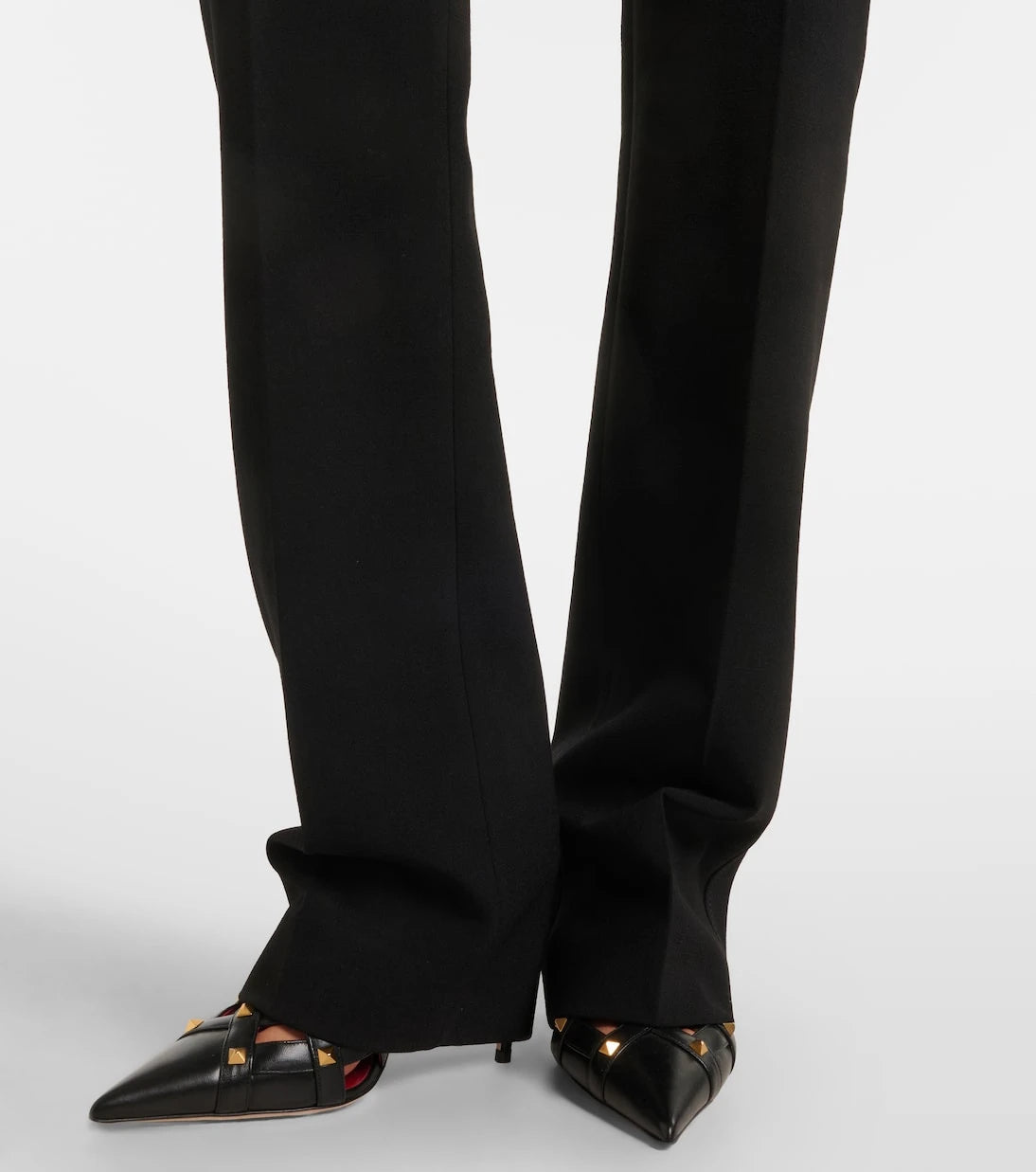 Valentino - VGold wool-blend straight pants