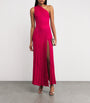 VALENTI Pink Knitted One-Shoulder Maxi Dress