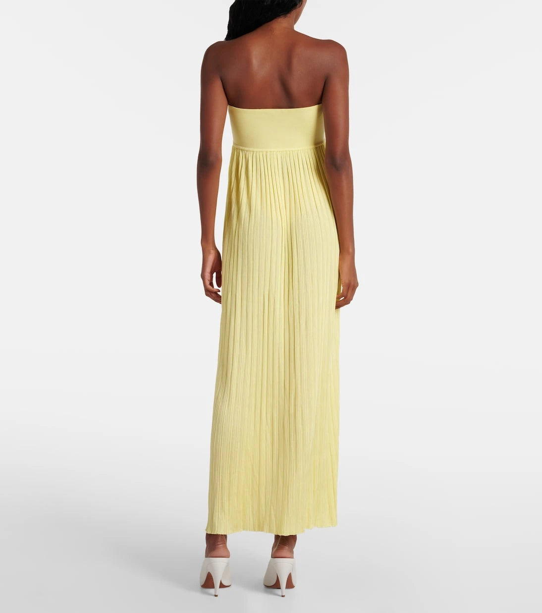 Alaïa - Pleated bustier dress