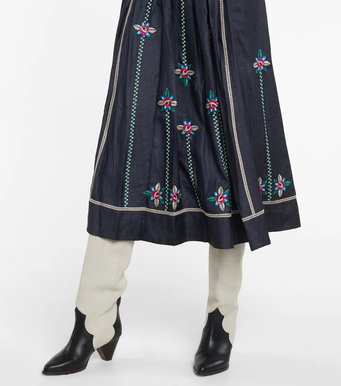 Isabel Marant - Caroline embroidered silk midi dress