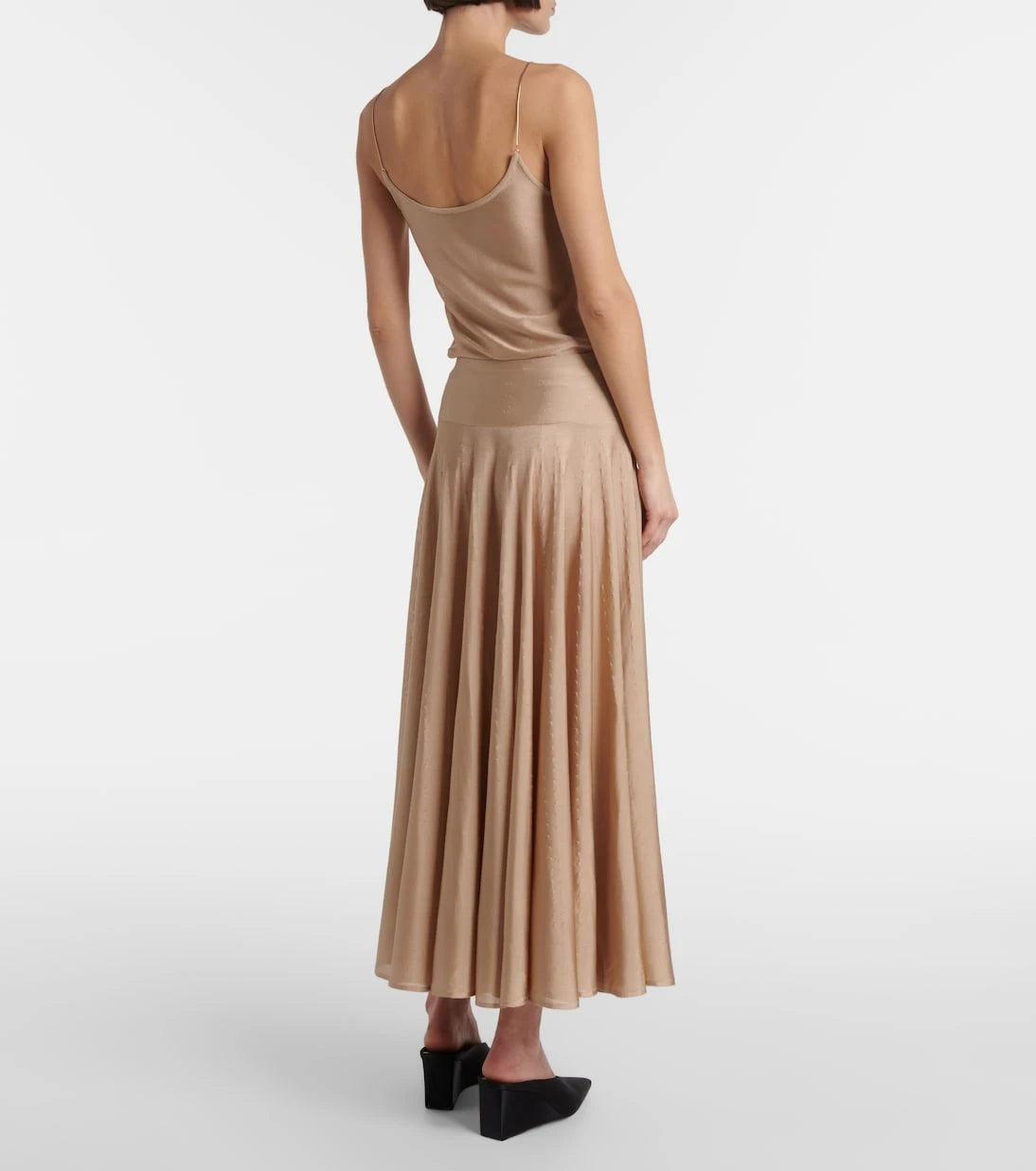Alaïa - Pleated maxi skirt