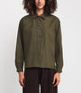 Max Mara Green Wool Collared Cardigan