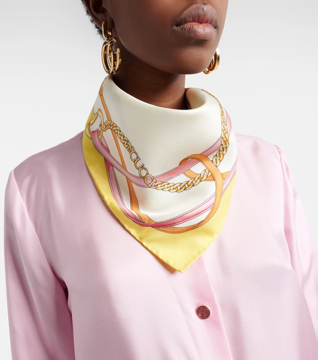 Gucci - Printed silk twill scarf