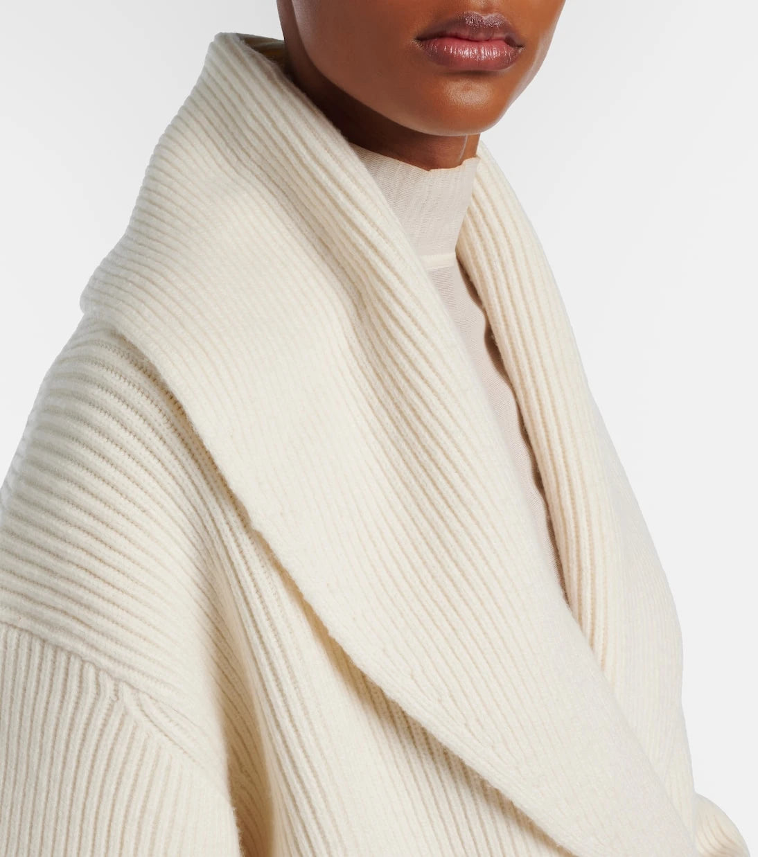 Toteme - Ribbed-knit wool-blend cardigan