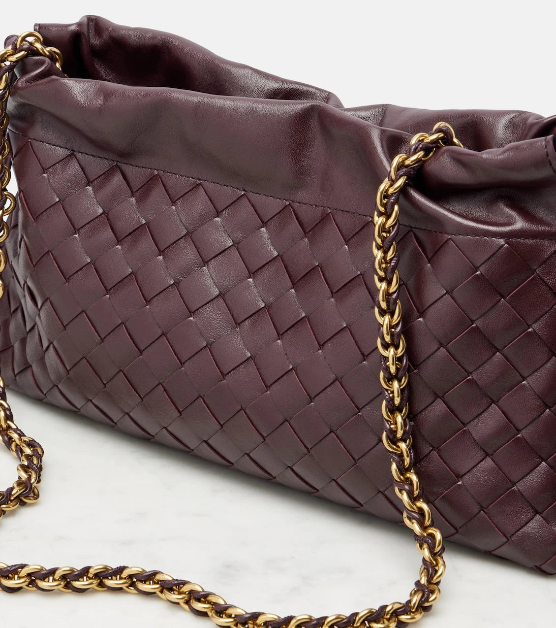 Bottega Veneta - Notte Intrecciato Small leather pouch