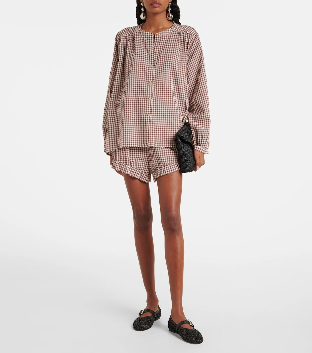 Posse - Mira gingham cotton shirt