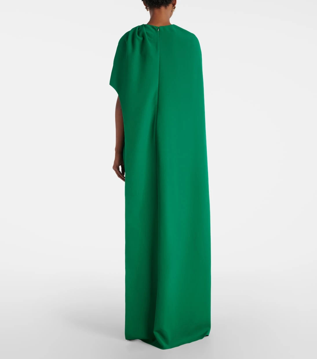 Safiyaa - Caped asymmetric crêpe gown