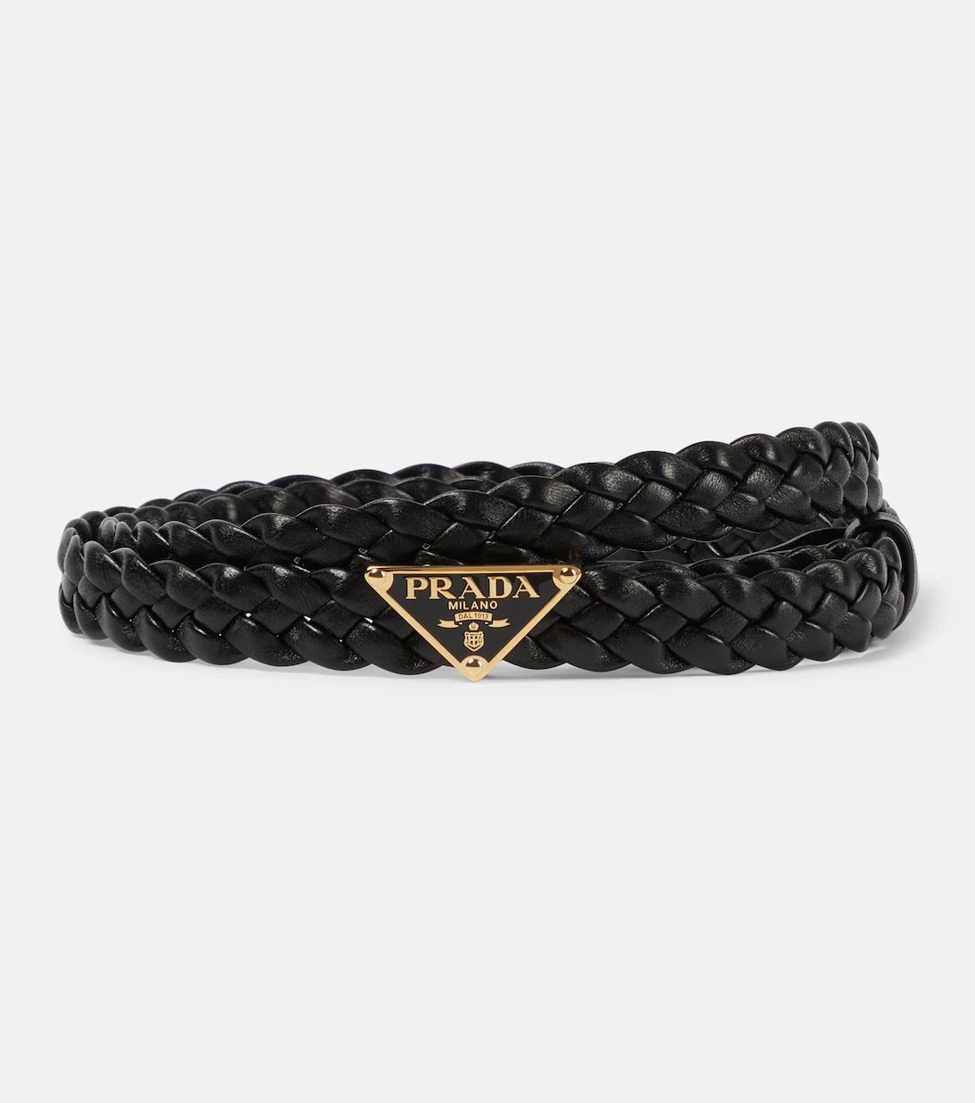 Prada - Braided leather belt