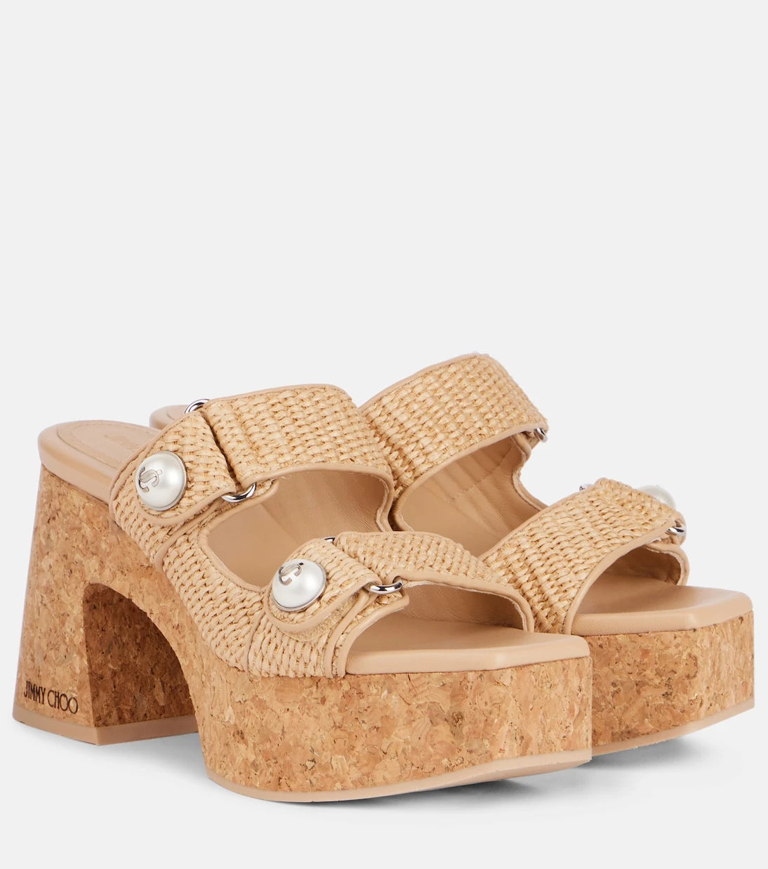 Jimmy Choo - Fayence 95 platform mules