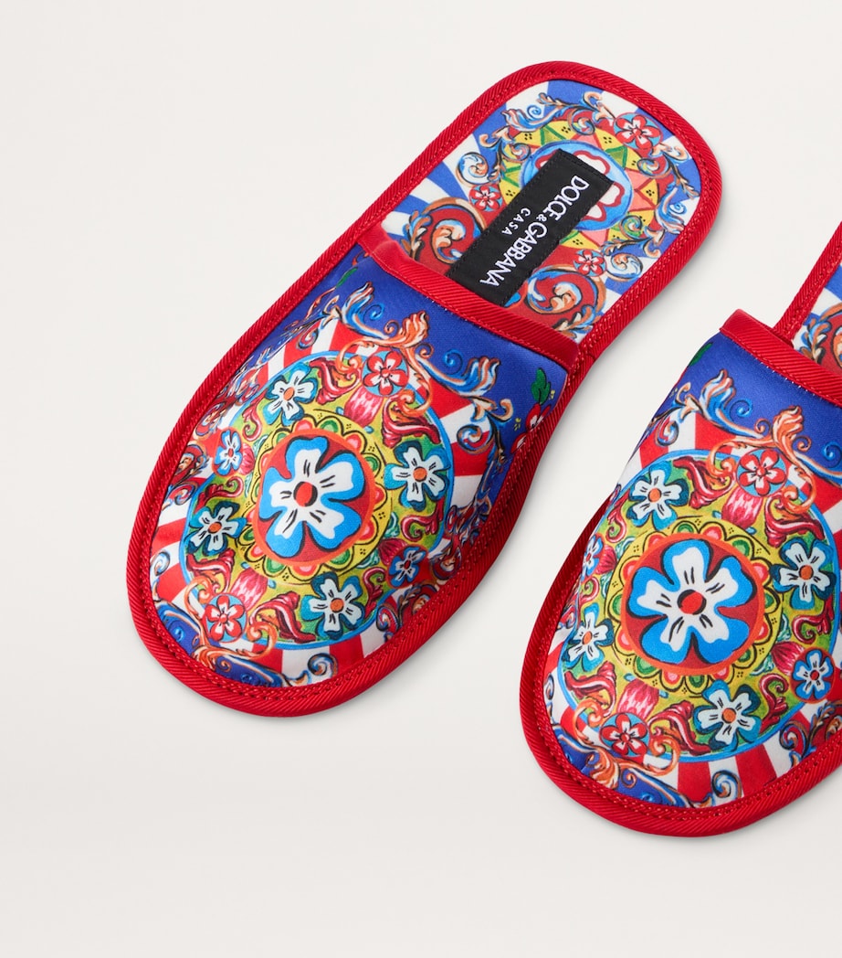 Dolce & Gabbana Casa Carretto Slippers and Sleep Mask Travel Set