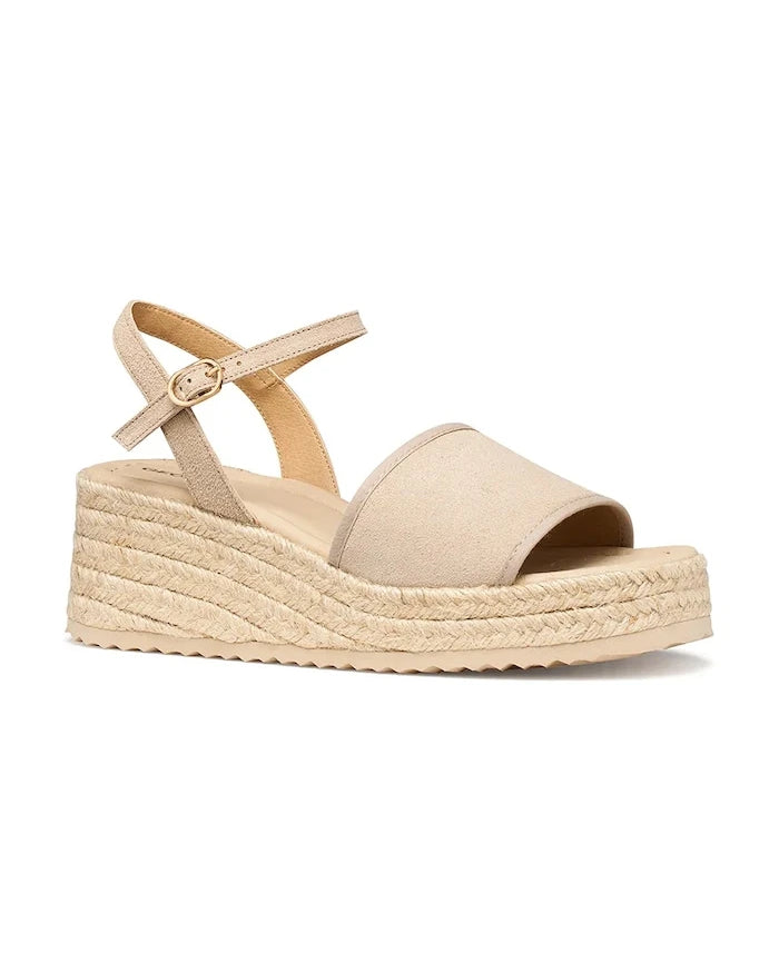 Geox skosik tabanlı kadın deri espadril D ALEMERIA